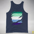 Gay Male Pride Flag Ripped Reveal Premium Tank Top